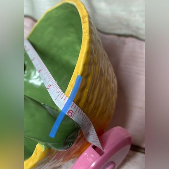 1980s Vintage Homemade Ceramic Basket EPC Spring Home Decor - Picture 5 of 9